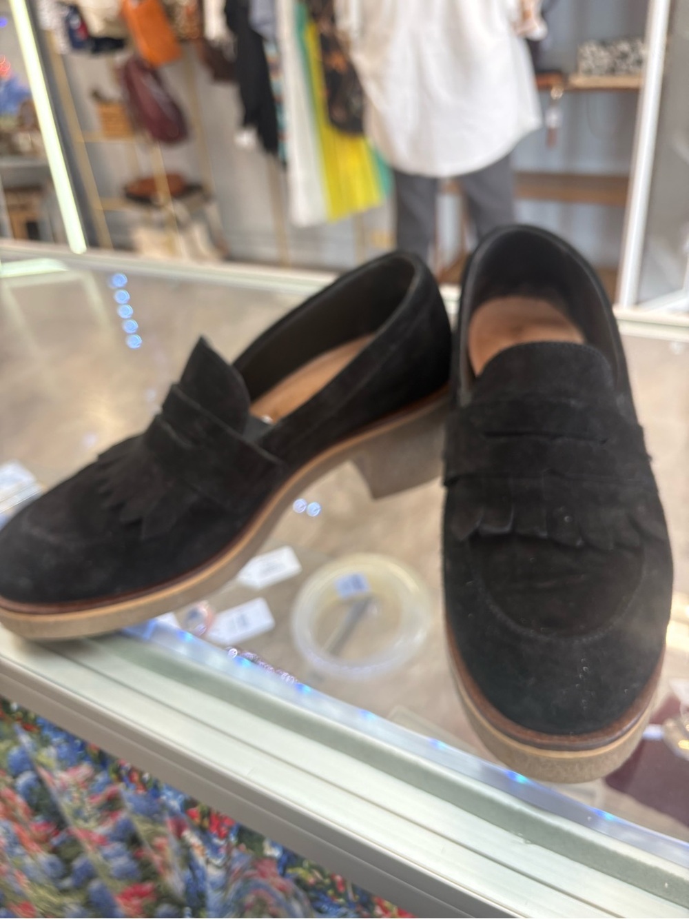 Women's Black Suede Kiltie Loafers - Elegant Everyday Flats